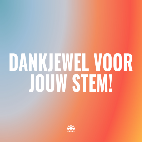 Dankjewel voor jouw stem! Dankjewel voor jouw stem!